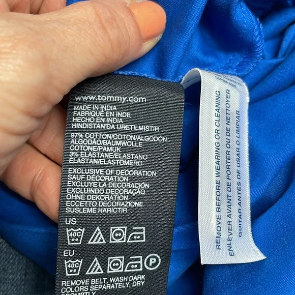 Tommy Hilfiger Blue Dress with White Belt - Picture 10 of 10